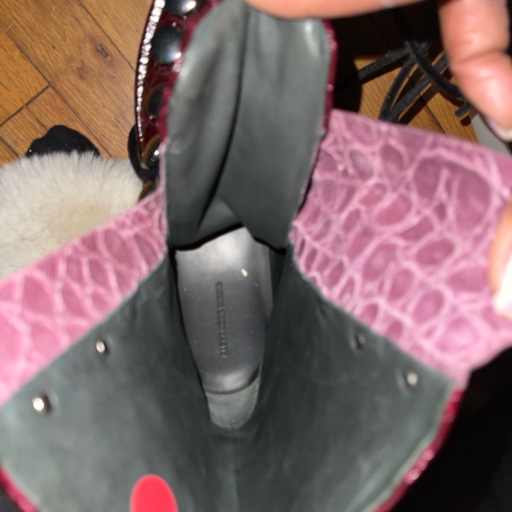Alexander Wang Burgundy Lace-Up Platform Boots - Picture 6 of 6